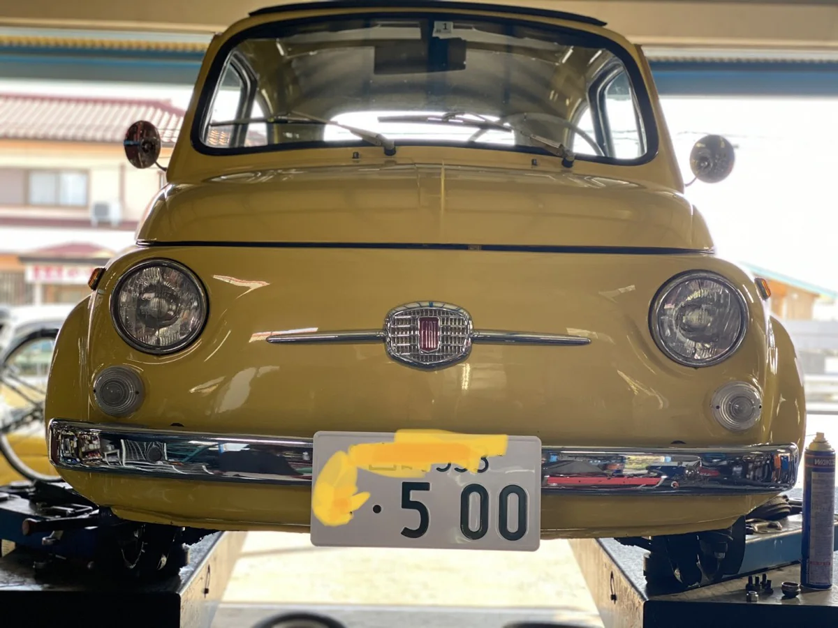 チンクエチェント　車検整備 作業画像 01